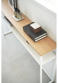 Biało-jasnobrązowa konsola w dekorze jesionu 20,5x126 cm Tower – YAMAZAKI
