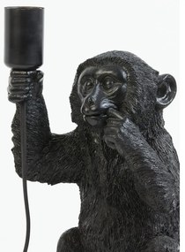 Czarna lampa stołowa (wysokość 34 cm) Monkey – Light &amp; Living