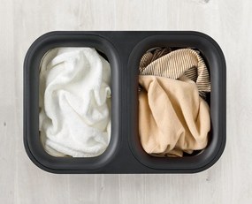 Czarny bambusowy kosz na pranie 2x45 l Tota Luxe – Joseph Joseph