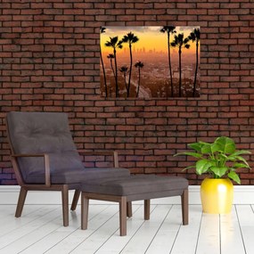 Obraz na szkle - Panorama Los Angeles (70x50 cm)