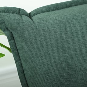 HOMCOM Nowoczesne Krzesło Podłogowe z 5-stopniową Regulacją Oparcia, Obrotowe, Zielony