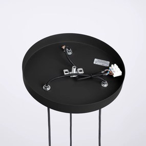 Lampa wisząca HALO 3P czarna ryflowana SOLLUX  LIGHTING