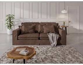 Ciemnobrązowa sofa 236 cm Nora – Ropez