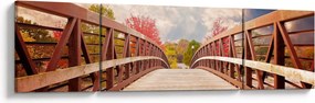 Obraz - drewniany most (170x50 cm)