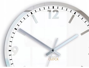 Zegar na ścianę klasyczny cichy mechanizm okrągły z białą tarczą akrylowy