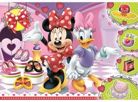 Trefl Glitter Puzzle Minnie i Daisy, 100 elementów