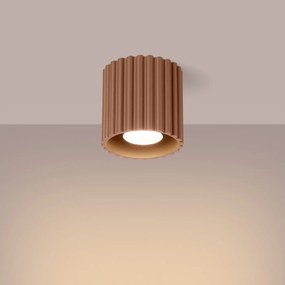 Plafon AURA 1 mocca GU10 ryflowany SOLLUX  LIGHTING