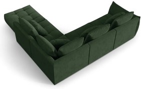 Ciemnozielony narożnik (prawostronny/w kształcie litery L) Bloom – Micadoni Home