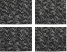 Podkładka pod Talerz Czarna Mata na Stół 33x45cm dekoracyjna Tekstylna