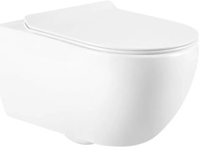 Mexen Carmen miska wc Rimless z deską wolnoopadającą slim, duroplast, biała połysk - 3088L4000