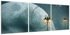 Obraz - Niebo w zasięgu ręki (z zegarem) (90x30 cm)