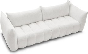 Biała sofa z materiału bouclé 286 cm Azra – Bobochic Paris