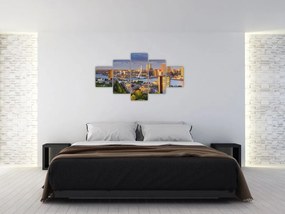 Obraz - Panorama Rotterdamu, Holandia (125x70 cm)