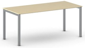 Stół konferencyjny do biura PRIMO SQUARE, 180x80 cm, szaro-srebrna podstawa, brzoza