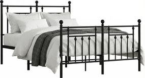 Czarne metalowe łóżko rustykalne 120x190cm S8-P97