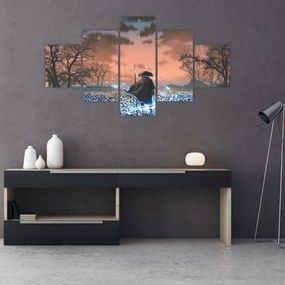 Obraz - Ilustracja przedstawiająca wojownika (125x70 cm)