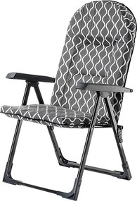 KADAX Leżak ogrodowy Soller 116 x 70 cm "Szare romby"