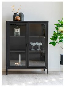 Czarna metalowa witryna 80x101,5 cm Brisbane – House Nordic