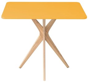 Stół CUTTI 55x80 żółty/jesion RAGABA