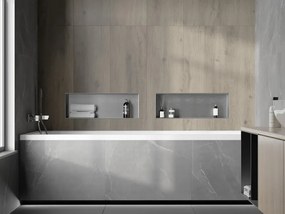 Mexen X-Wall-NR półka wnękowa bez kołnierza 60 x 20 cm, inox - 1911602010