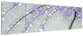 Obraz - Fioletowy deszcz (170x50 cm)