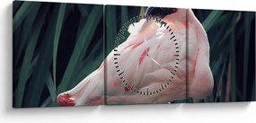 Obraz - Flaming (z zegarem) (90x30 cm)