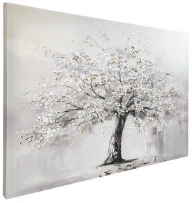 Obraz z ręcznie malowanymi elementami 70x100 cm White Tree – Styler