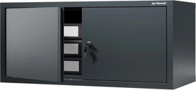 Metalowa nadstawka do szafy biurowej Ewa Compact, kolor antracytowy