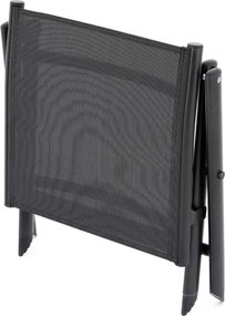 Składane krzesło aluminiowe, czarne