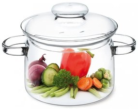 Simax 6073 szklany garnek z pokrywką Nyko 2 l