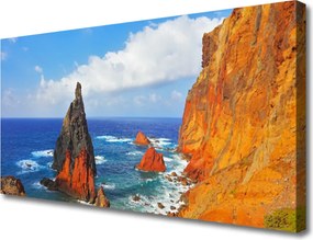 Obraz canvas Surowy Pejzaż Nadmorskich Skał