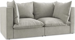 2-osobowa kanapa modułowa - z tkaniny strukturalnej - jasny szary - MANAO