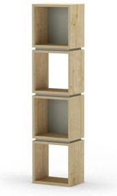 Zielony/naturalny regał w dekorze dębu 32x133 cm Lofty – Marckeric
