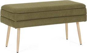 Zielona tapicerowana ławka Olga – Bizzotto