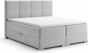 Łóżko kontynentalne Breda z materacem bonellowym i pojemnikami na pościel boxspring