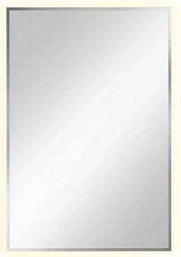 Srebrne prostokątne lustro led 60x90 cm K6-C46
