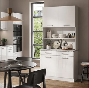 Blok kuchenny biały wysoki połysk 100x60x81.6 r-line