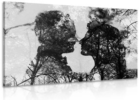 Obraz miłości w wersji czarno-białej