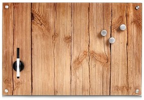 Szklana tablica magnetyczna WOOD + 3 magnesy, 60x40 cm, ZELLER