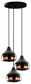 Lampa wisząca Yildo - 6871, czarna-miedziana