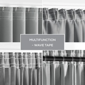 Szara zaciemniająca zasłona termiczna 140x270 cm Pleat – Restilo