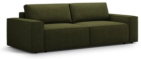 Ciemnozielona rozkładana sofa z materiału bouclé 247 cm Jodie – Micadoni Home