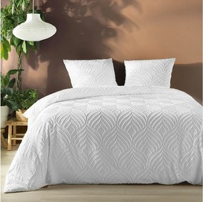 Komplet pościeli 3 elementy "Heltie" Biały Mikrofibra Tuftowana Oeko-Tex 240x220cm