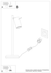 Lampa biurkowa RING czarna SOLLUX  LIGHTING