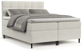 Kremowe łóżko boxspring ze schowkiem 180x200 cm Urbaneo – Maison de Rêve