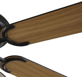 Czarny Wentylator sufitowy z lampą 107,5 cm z przełącznikiem łańcuchowym - Mistral Busa ArtDeco Oswietlenie wewnetrzne