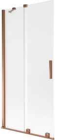 Mexen Velar parawan nawannowy 2-skrzydłowy rozsuwany 95 x 150 cm, szron, różowe złoto - 896-095-000-31-60