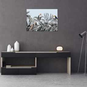 Obraz zwierząt w tropikalnym lesie (70x50 cm)