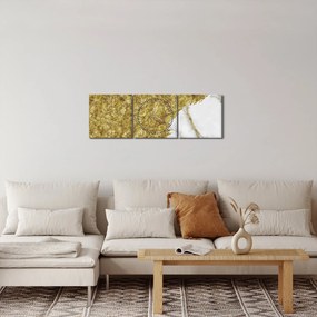 Obraz - Zielony marmur N⁰2 (z zegarem) (90x30 cm)