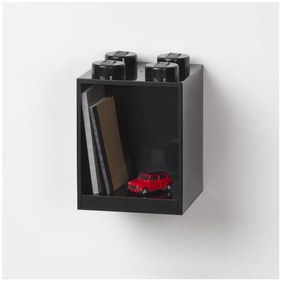 Dziecięca czarna półka ścienna LEGO® Brick 4
